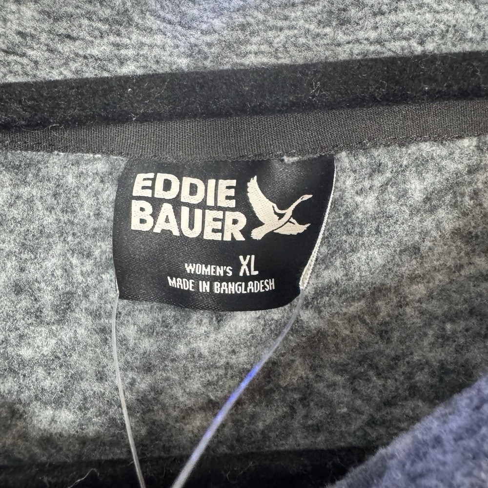 Eddie Bauer Quest 2.0 1/4 Zip Fleece Pullover Womens XL Heather Grey Charcoal - Picture 2 of 7
